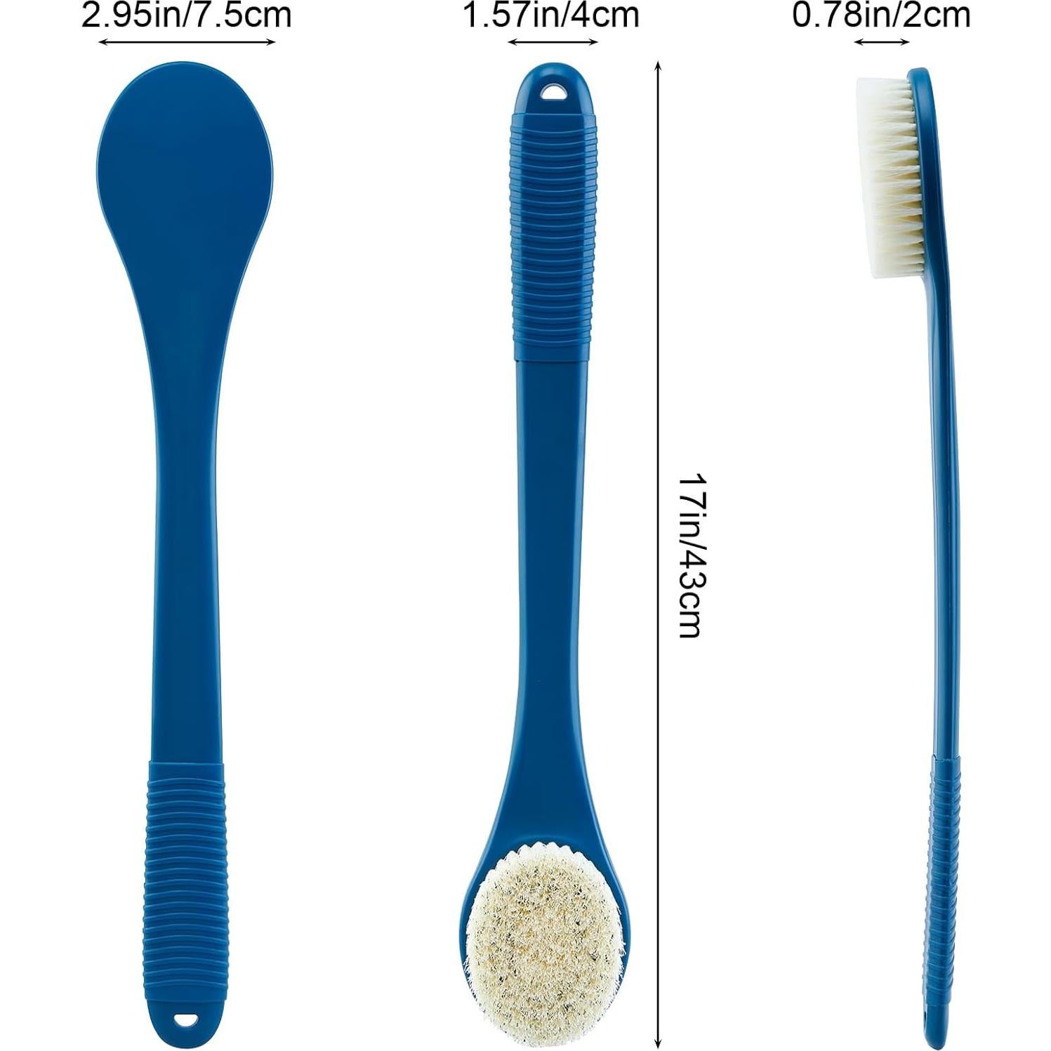 Esfregador de Espalda VANZAVANZU 43 cm Antideslizante Azul Marino