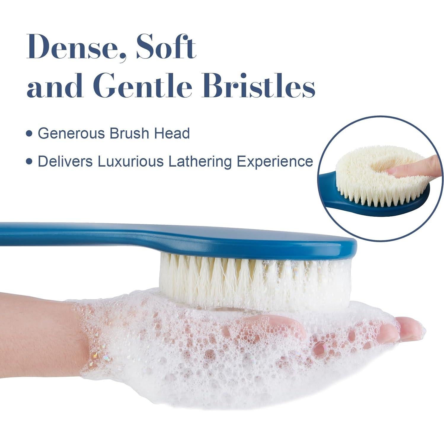 Esfregador de Espalda VANZAVANZU 43 cm Antideslizante Azul Marino