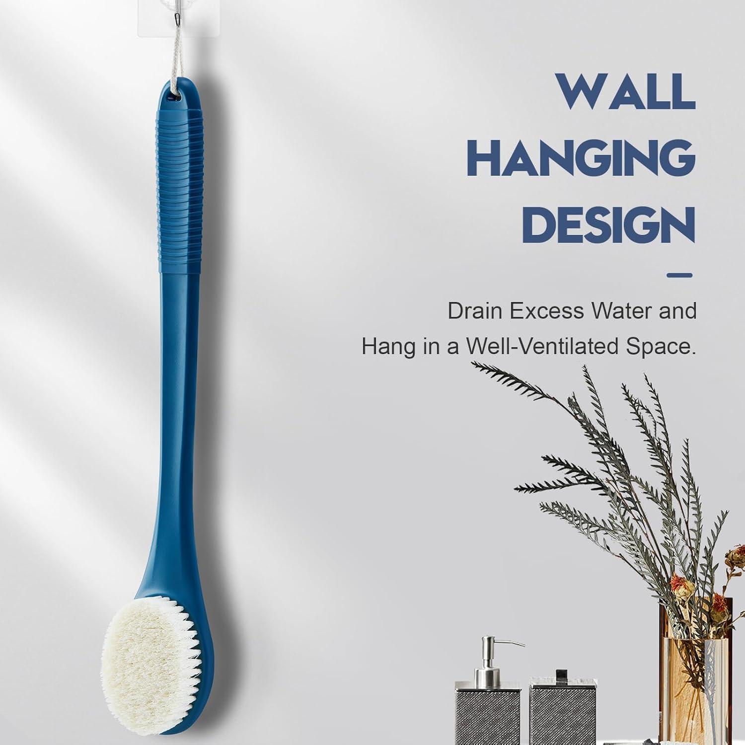 Esfregador de Espalda VANZAVANZU 43 cm Antideslizante Azul Marino