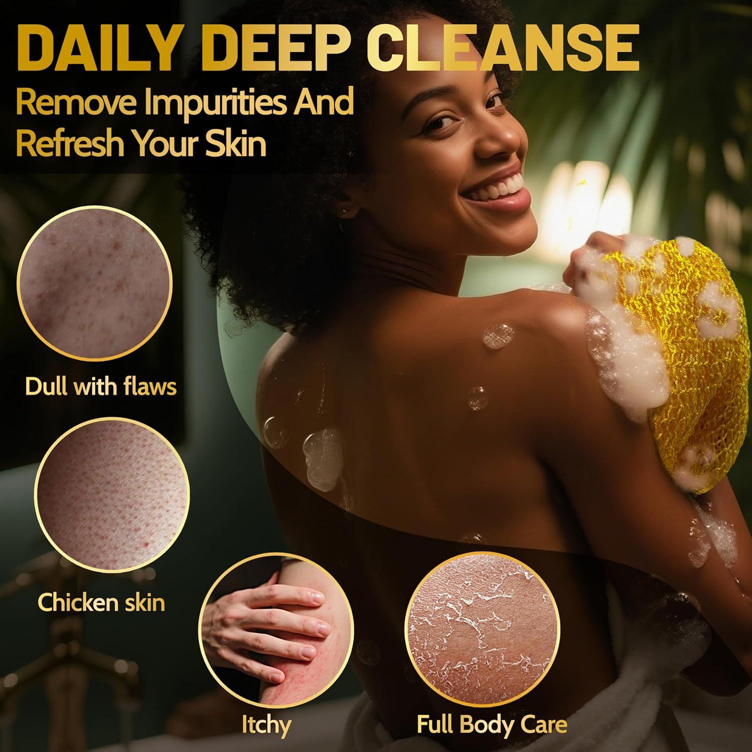 Esponja Exfoliante de Red Africana JieLiLeHome 81cm 3 Colores