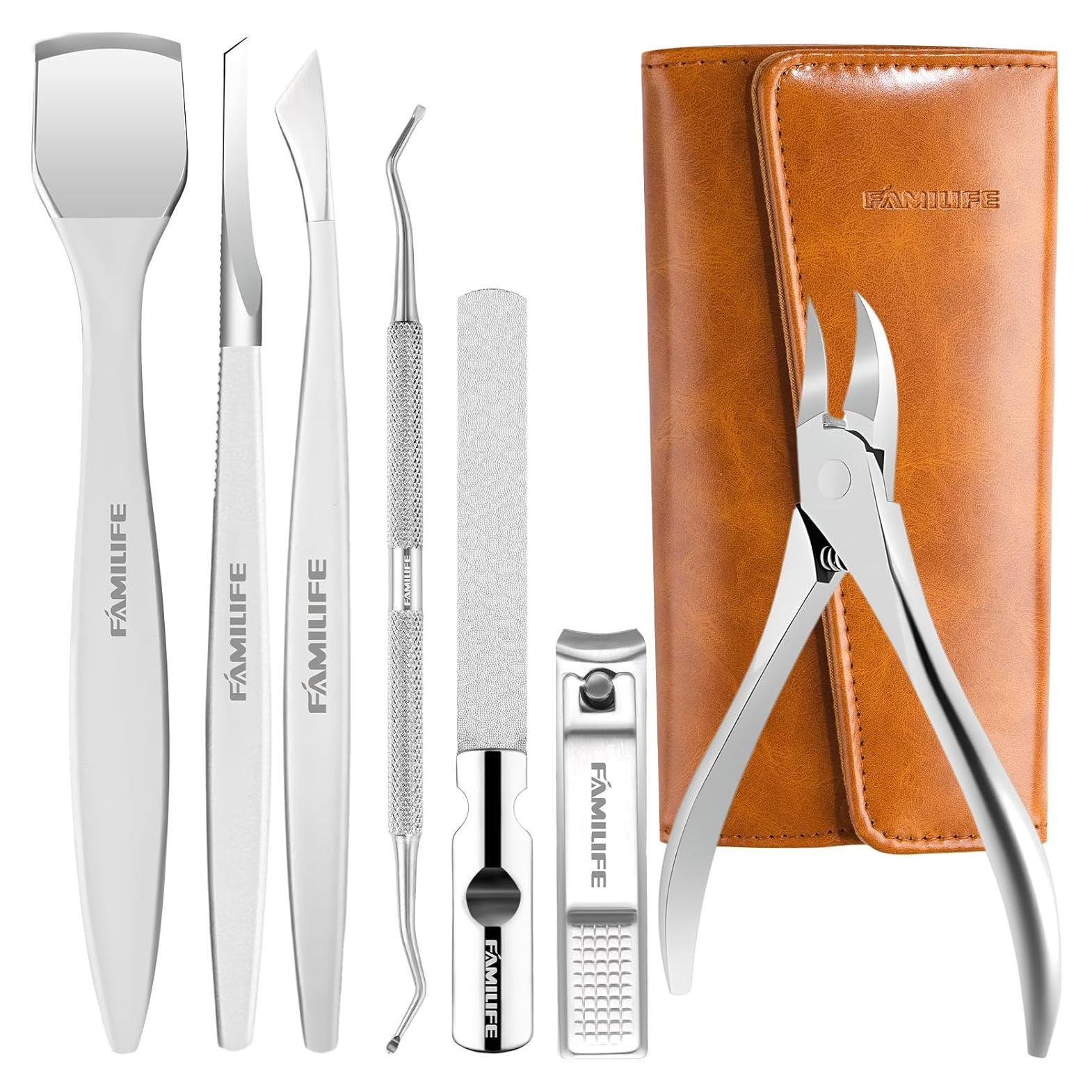 Kit de Pedicura Profesional Famlife 7 Piezas Acero Inoxidable
