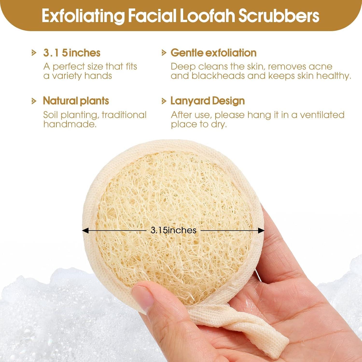 Esponjas Exfoliantes de Lufa Natural Welcomly - Paquete de 6