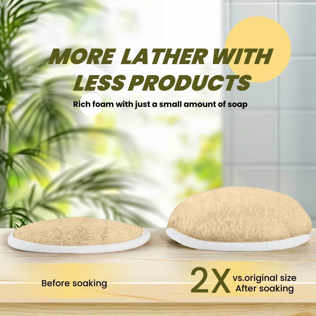 Esponja de Lufa Natural Kuenst 14.5x10cm Ecológica 2 Piezas