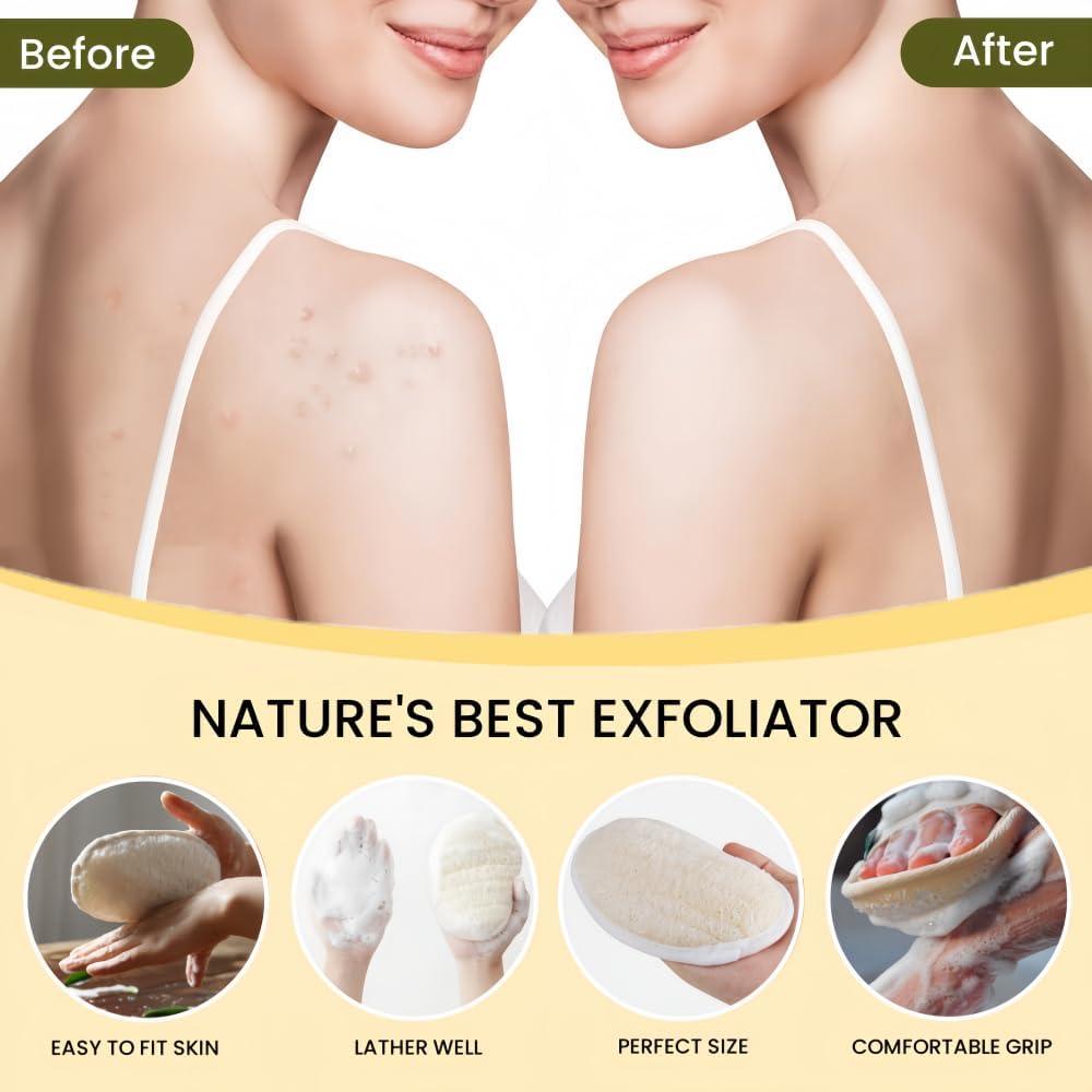 Esponja de Lufa Natural Kuenst 14.5x10cm Ecológica 2 Piezas