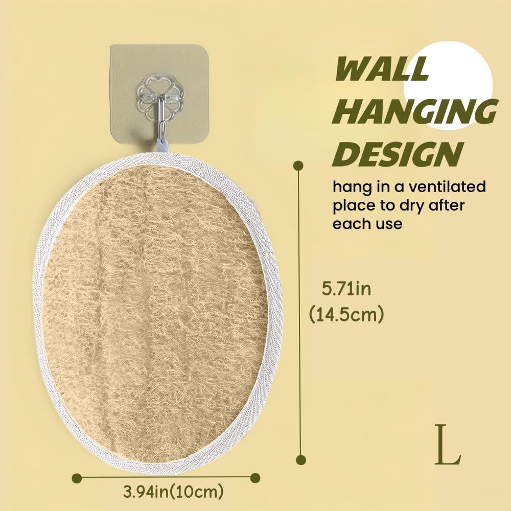 Esponja de Lufa Natural Kuenst 14.5x10cm Ecológica 2 Piezas