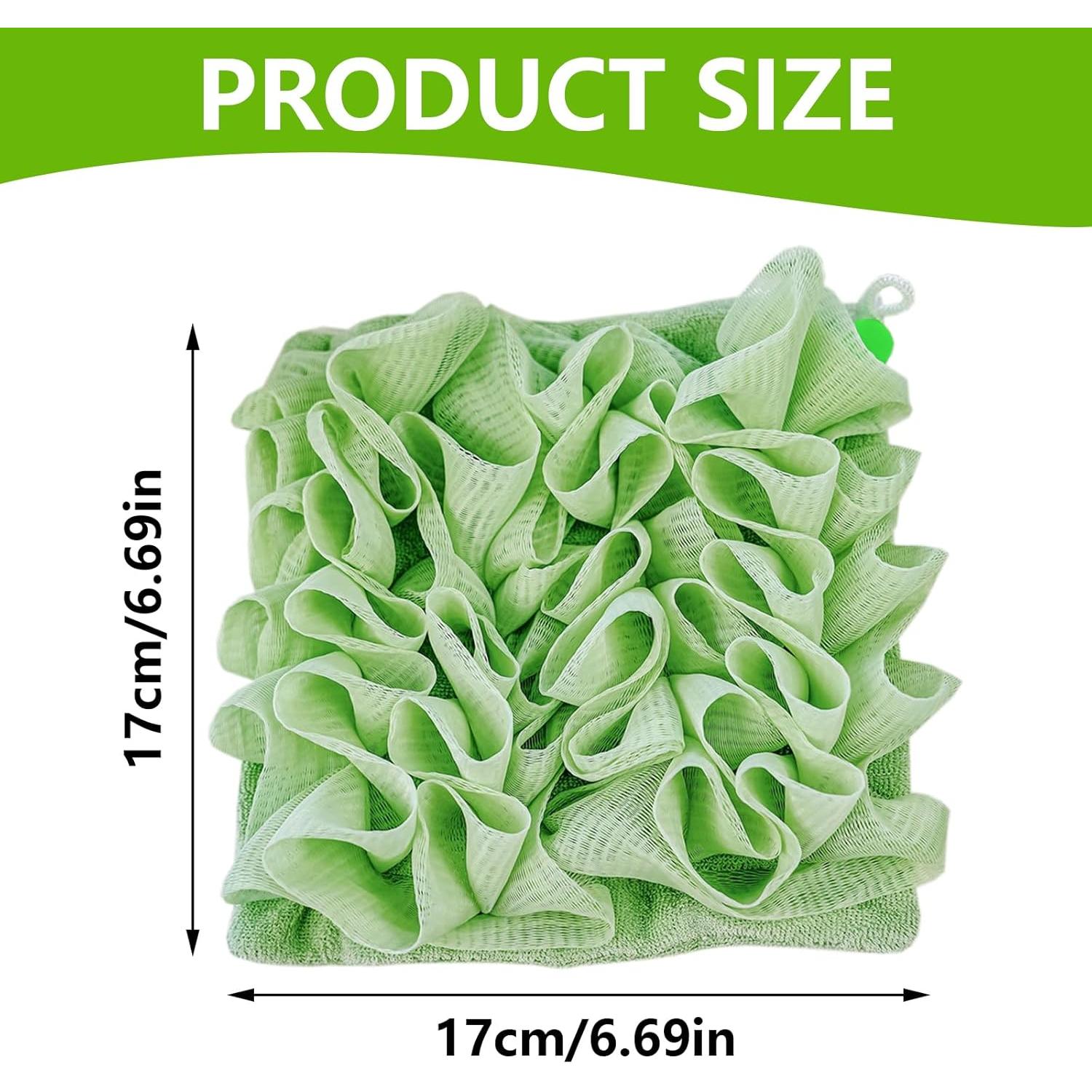 Paño de Lufa 2pcs QIYUDA Rosa y Verde para Jabón