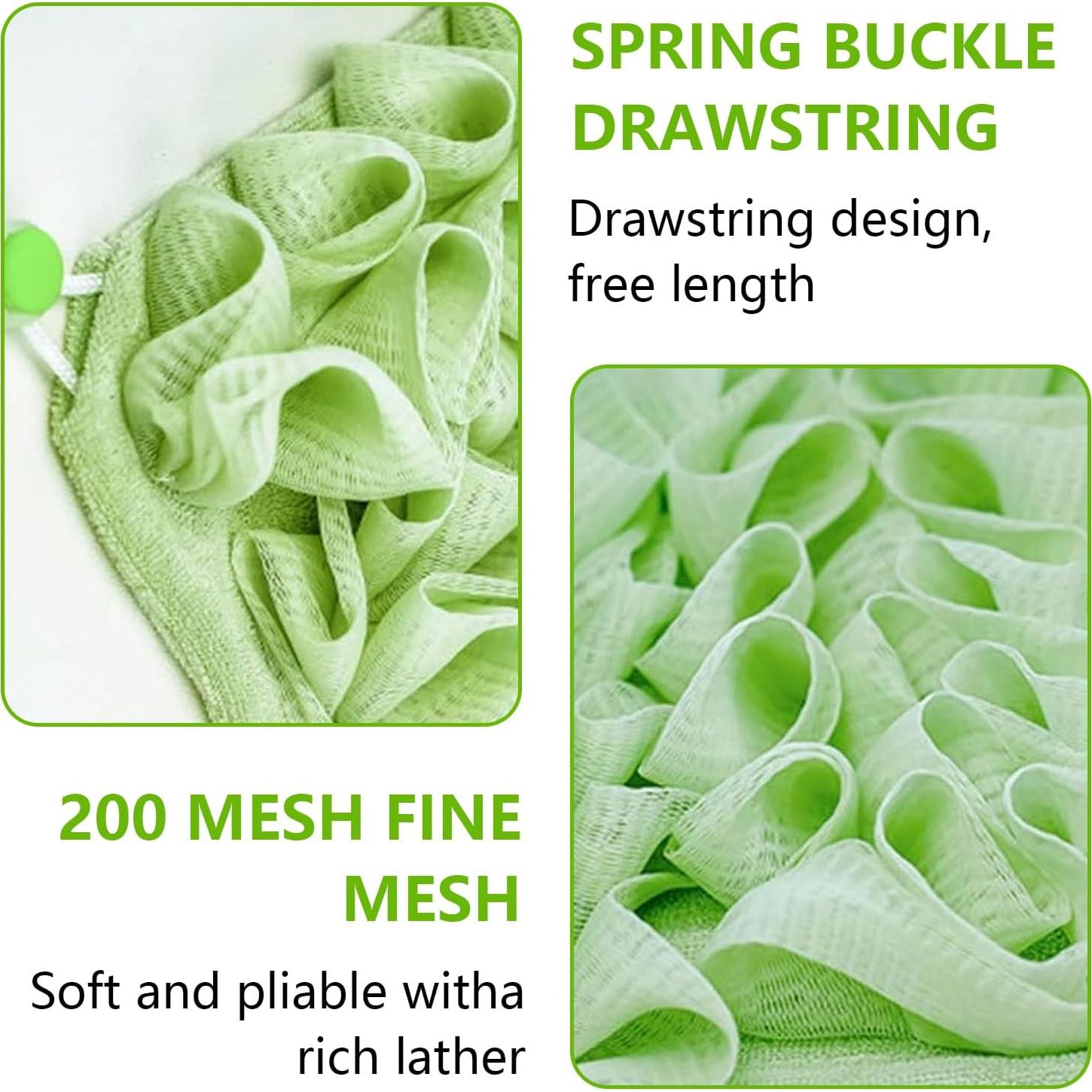 Paño de Lufa 2pcs QIYUDA Rosa y Verde para Jabón