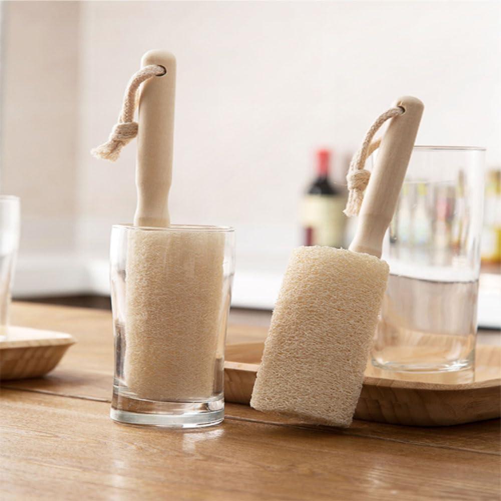 Lufa Natural Exfoliante con Mango de Madera REVGOZU 24cm