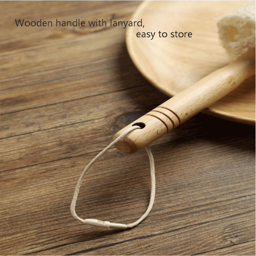 Lufa Natural Exfoliante con Mango de Madera REVGOZU 24cm