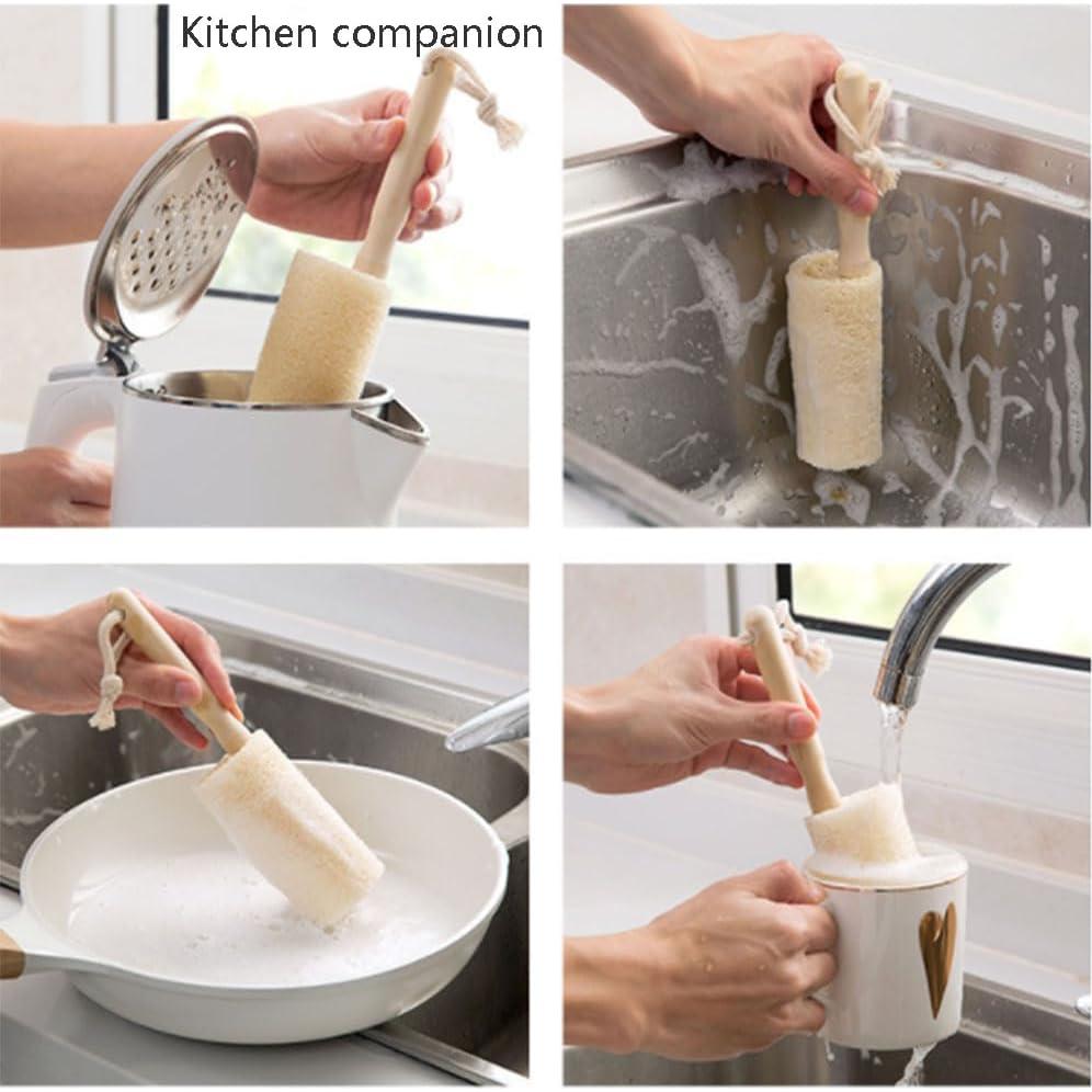 Lufa Natural Exfoliante con Mango de Madera REVGOZU 24cm