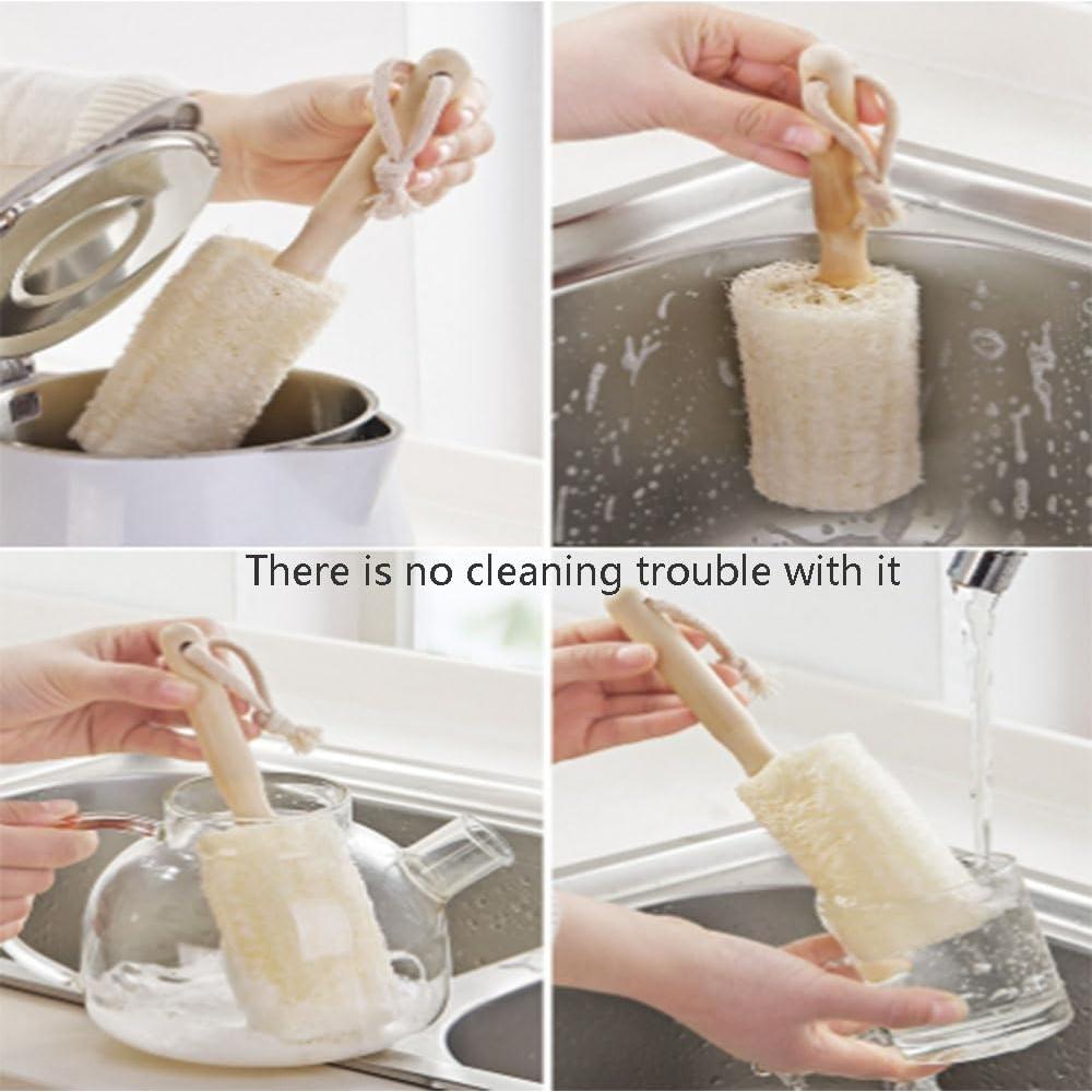 Lufa Natural Exfoliante con Mango de Madera REVGOZU 24cm