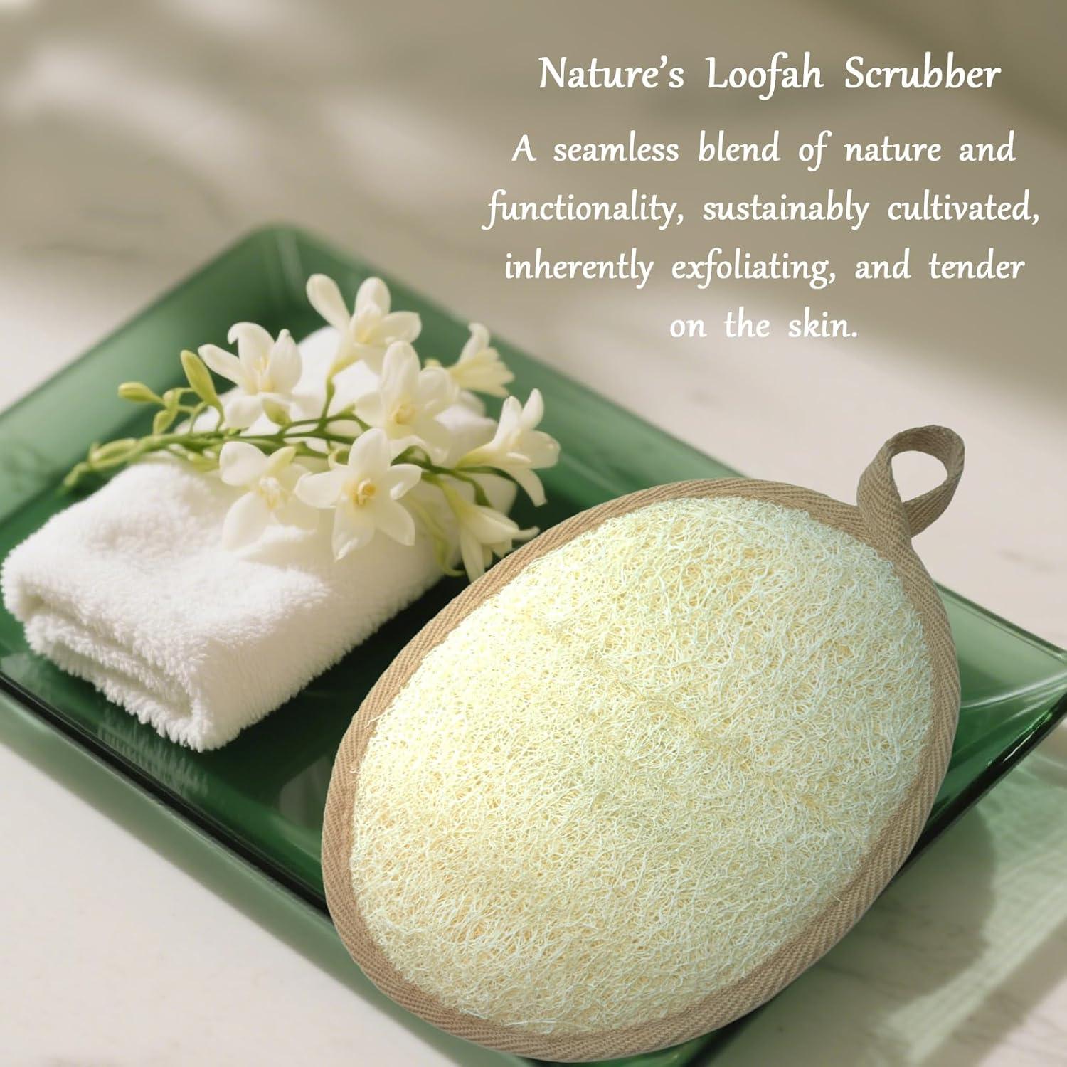 Esponja de Lufa Natural Exfoliante ReedChacha - Paquete de 2