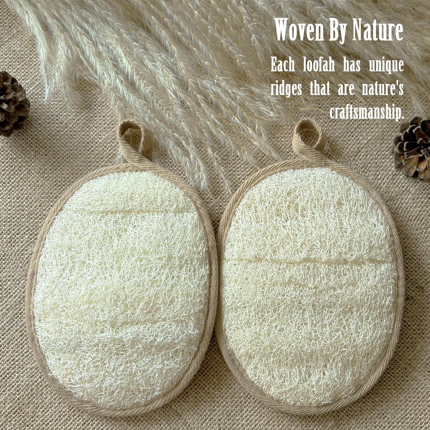 Esponja de Lufa Natural Exfoliante ReedChacha - Paquete de 2