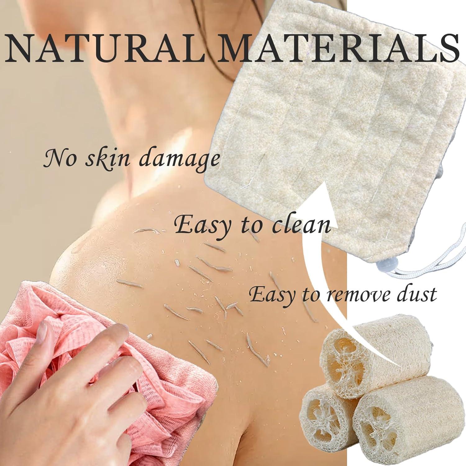 Combo Esponja Loofah Natural y Toalla 2 en 1 WBXZIXN