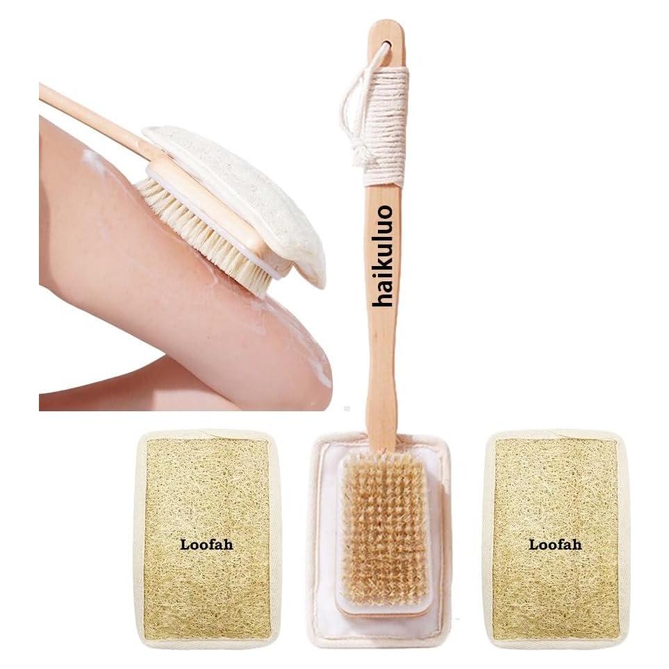 Cepillo de Ducha 2 en 1 SHENGZHENFUSHI con Lufa y Cerda