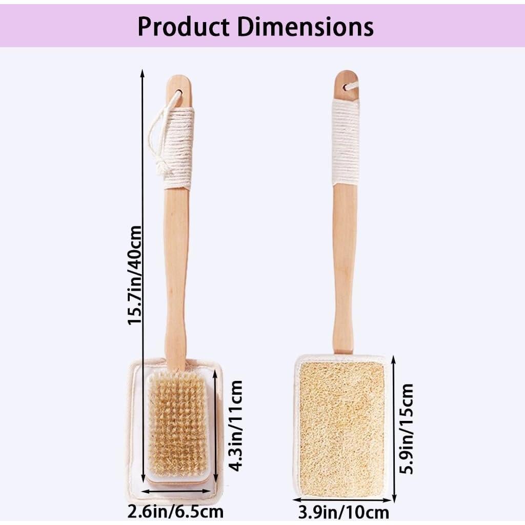 Cepillo de Ducha 2 en 1 SHENGZHENFUSHI con Lufa y Cerda