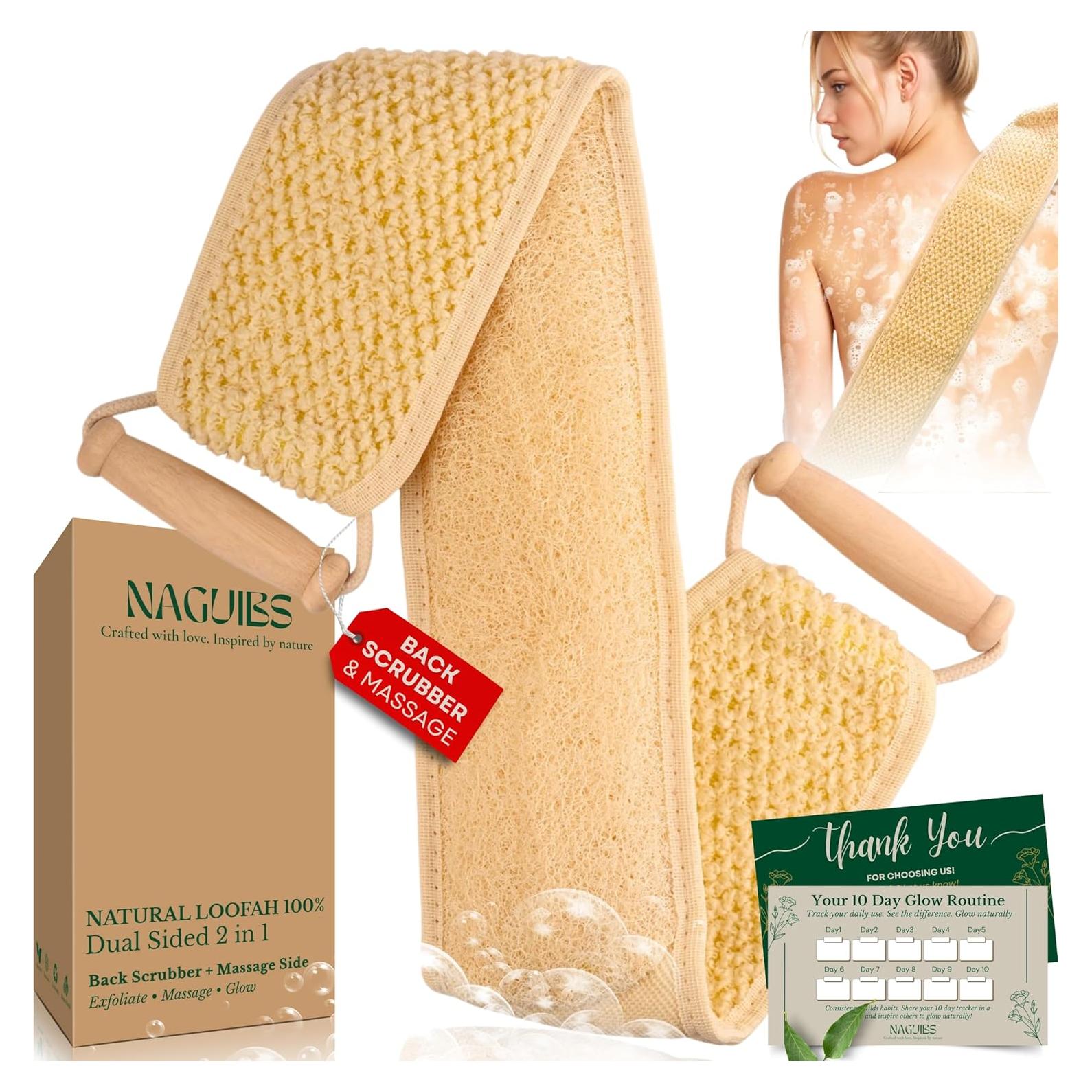 Esponja de Loofah Natural Egipcia 2 en 1 con Mango Exfoliante