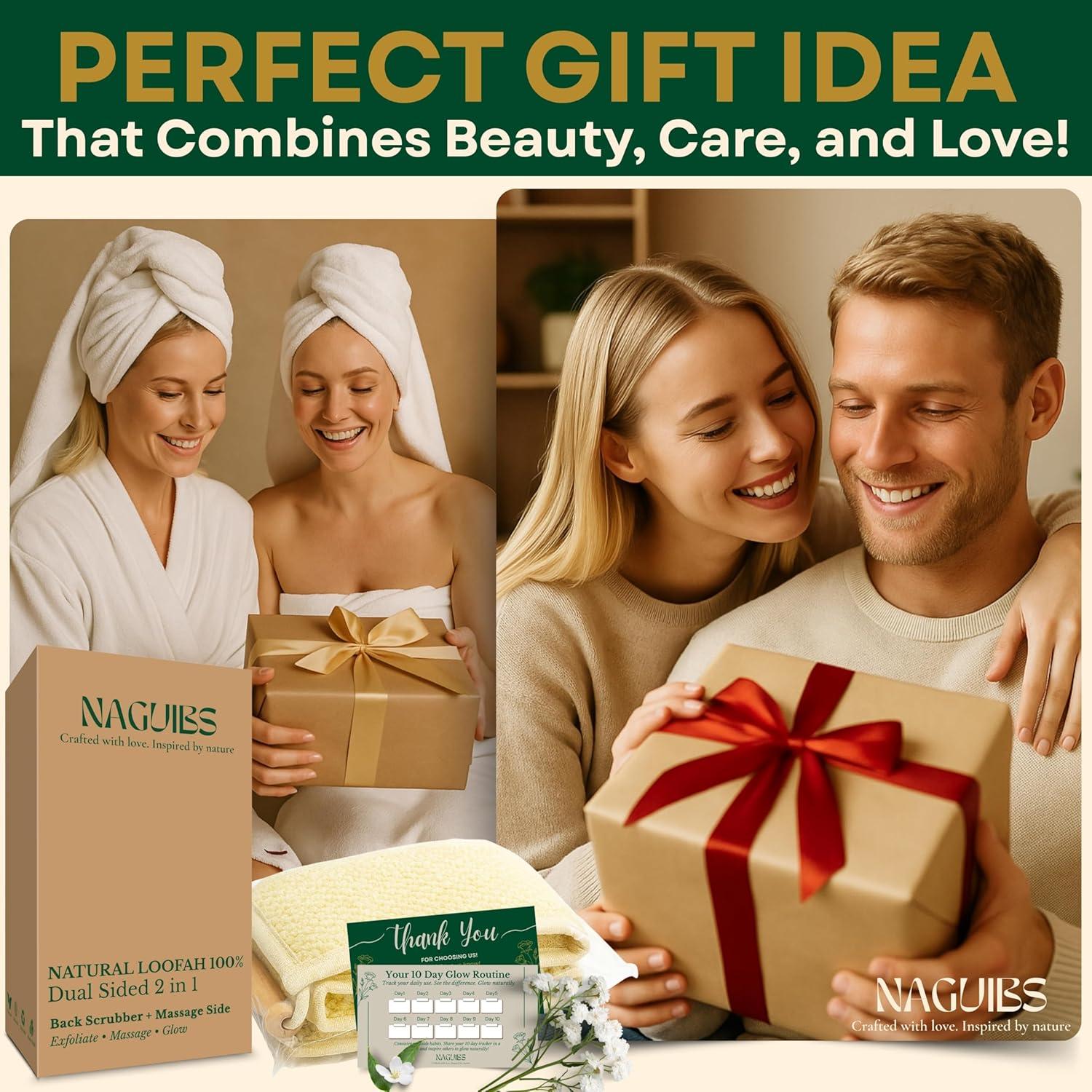 Esponja de Loofah Natural Egipcia 2 en 1 con Mango Exfoliante