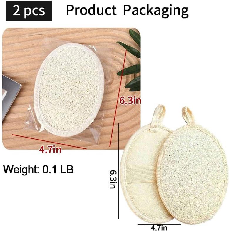 Esponja Exfoliante de Loofah Natural AMTEADM - 2 Unidades