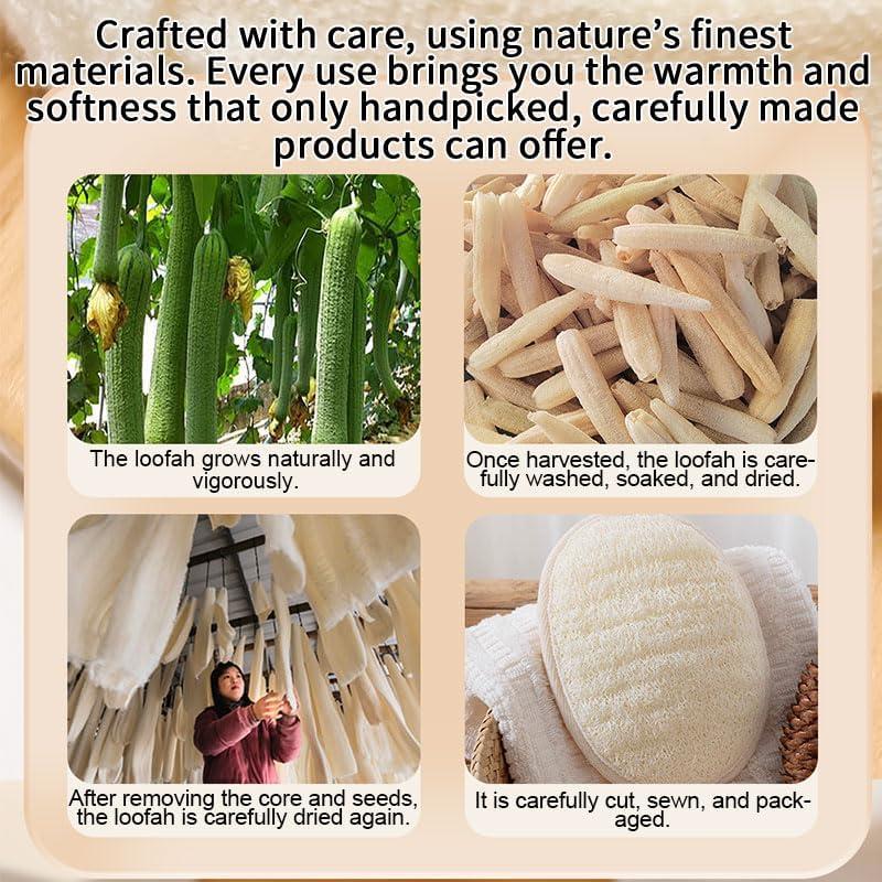 Esponja Exfoliante de Loofah Natural AMTEADM - 2 Unidades