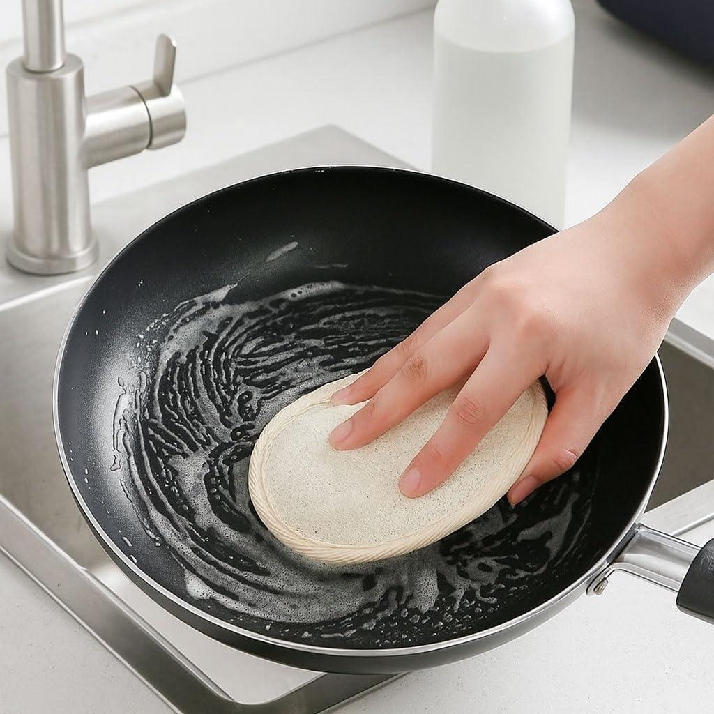 Esponja Exfoliante de Loofah Natural AMTEADM - 2 Unidades