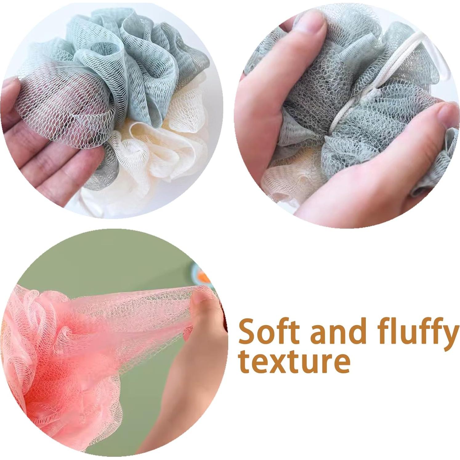 Paquete de 20 Esponjas de Baño Lufa BEAGERUO Mini 10 cm