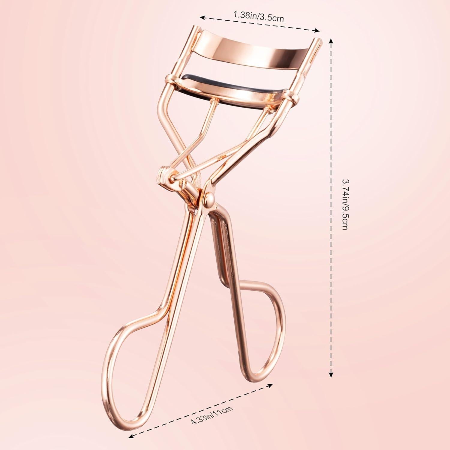 Rizador de Pestañas Profesional Sawkit Oro Rosa - Compacto y Ergonómico