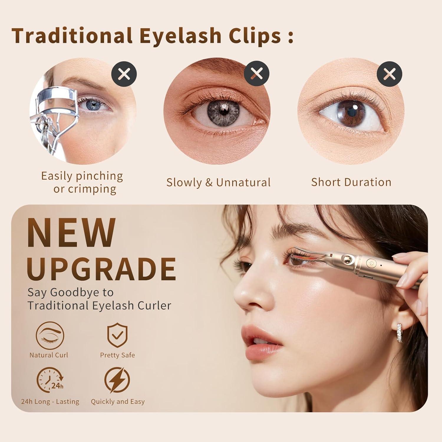 Rizador de Pestañas Eléctrico Lurini 2 en 1 Recargable Tipo C