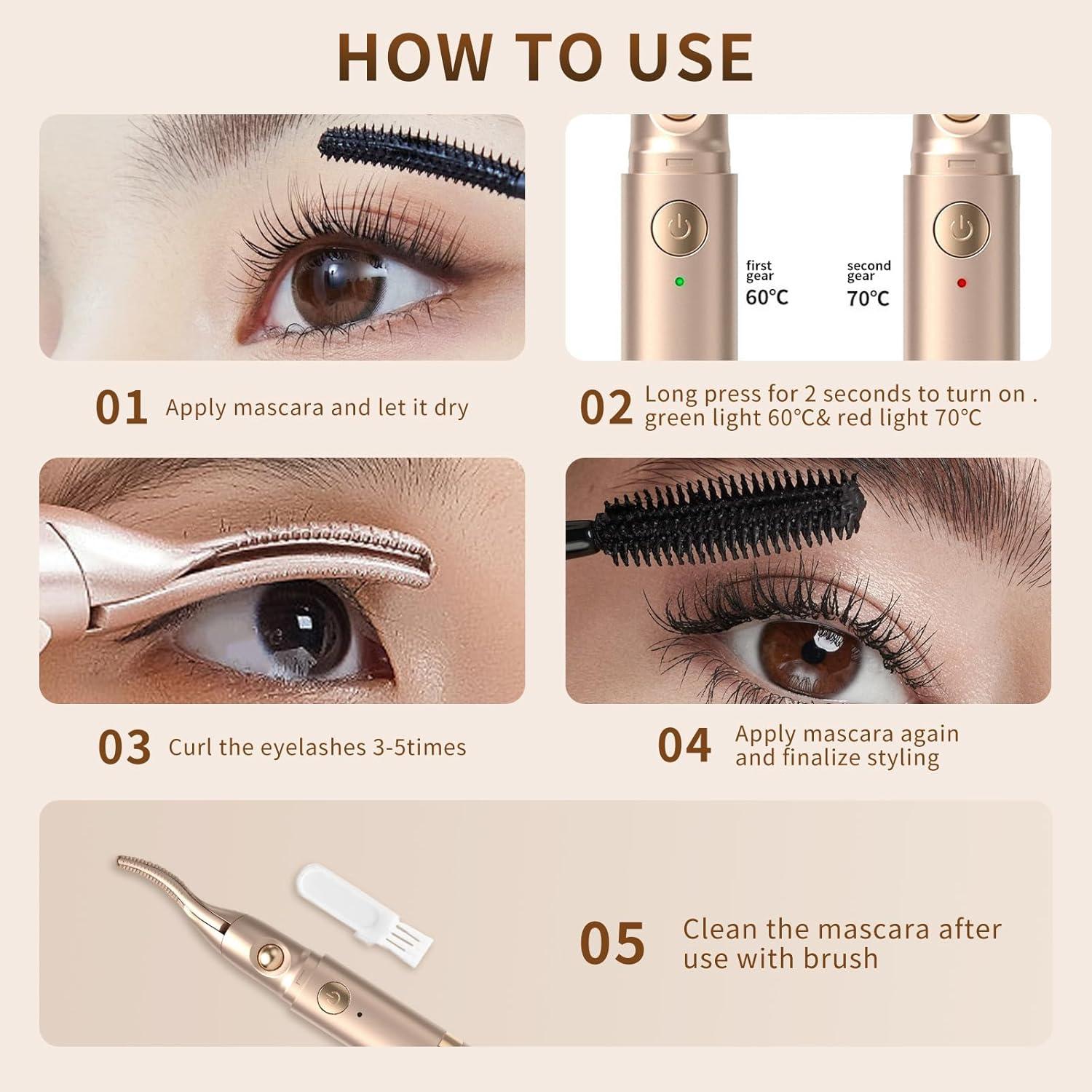 Rizador de Pestañas Eléctrico Lurini 2 en 1 Recargable Tipo C