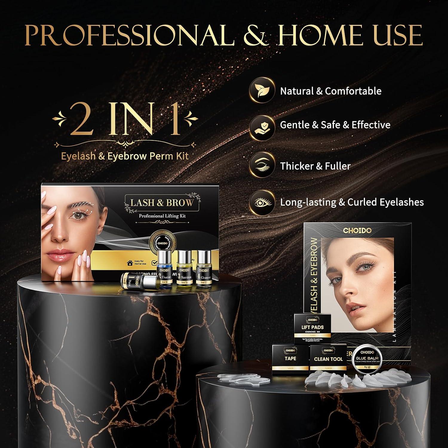 Kit de Elevación de Pestañas y Laminado de Cejas Choido 2 en 1