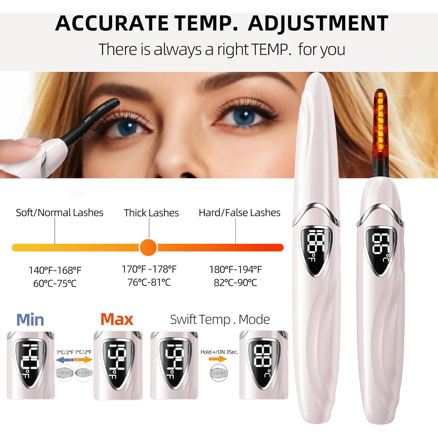 Rizador de Pestañas Eléctrico EYECURL S600 Rosa Primrose