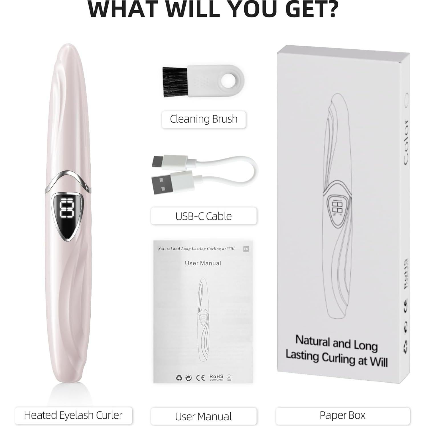 Rizador de Pestañas Eléctrico EYECURL S600 Rosa Primrose