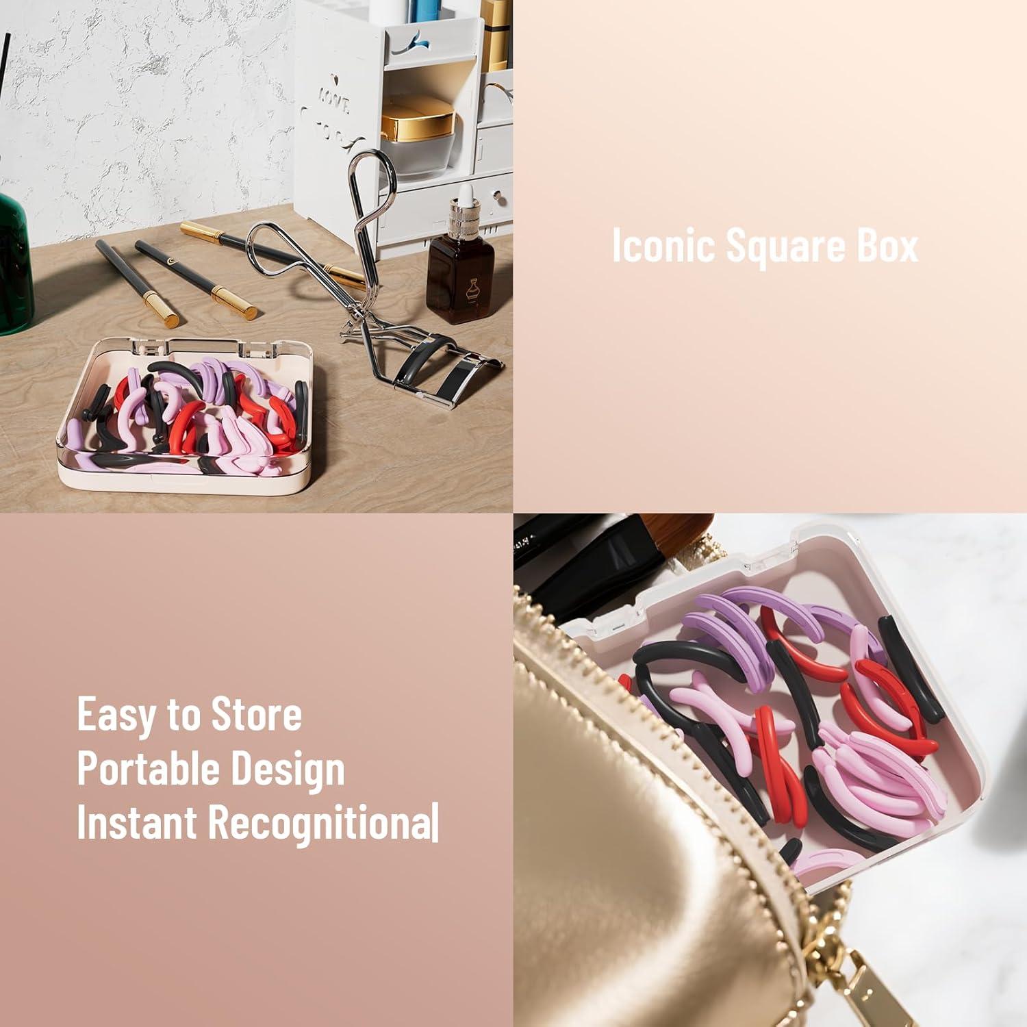 32 Almohadillas de Rizador de Pestañas Whalrace - Coloridas y Suaves