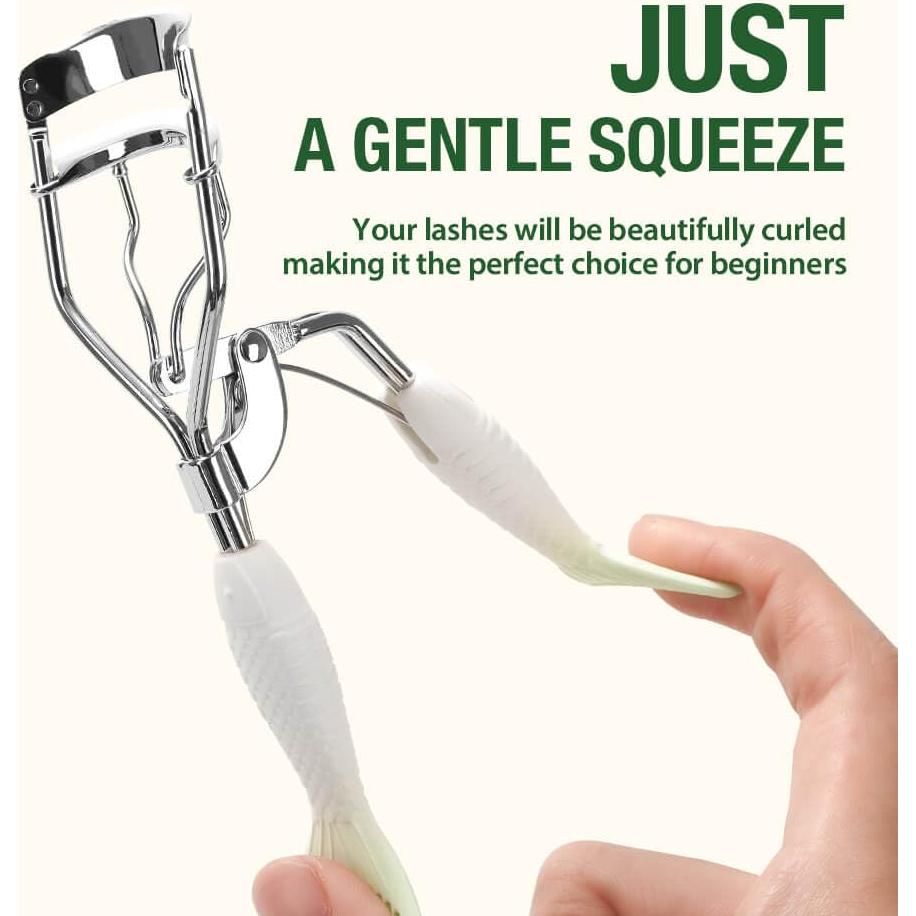 Rizador de Pestañas KEYYOU Verde con Almohadillas Extra