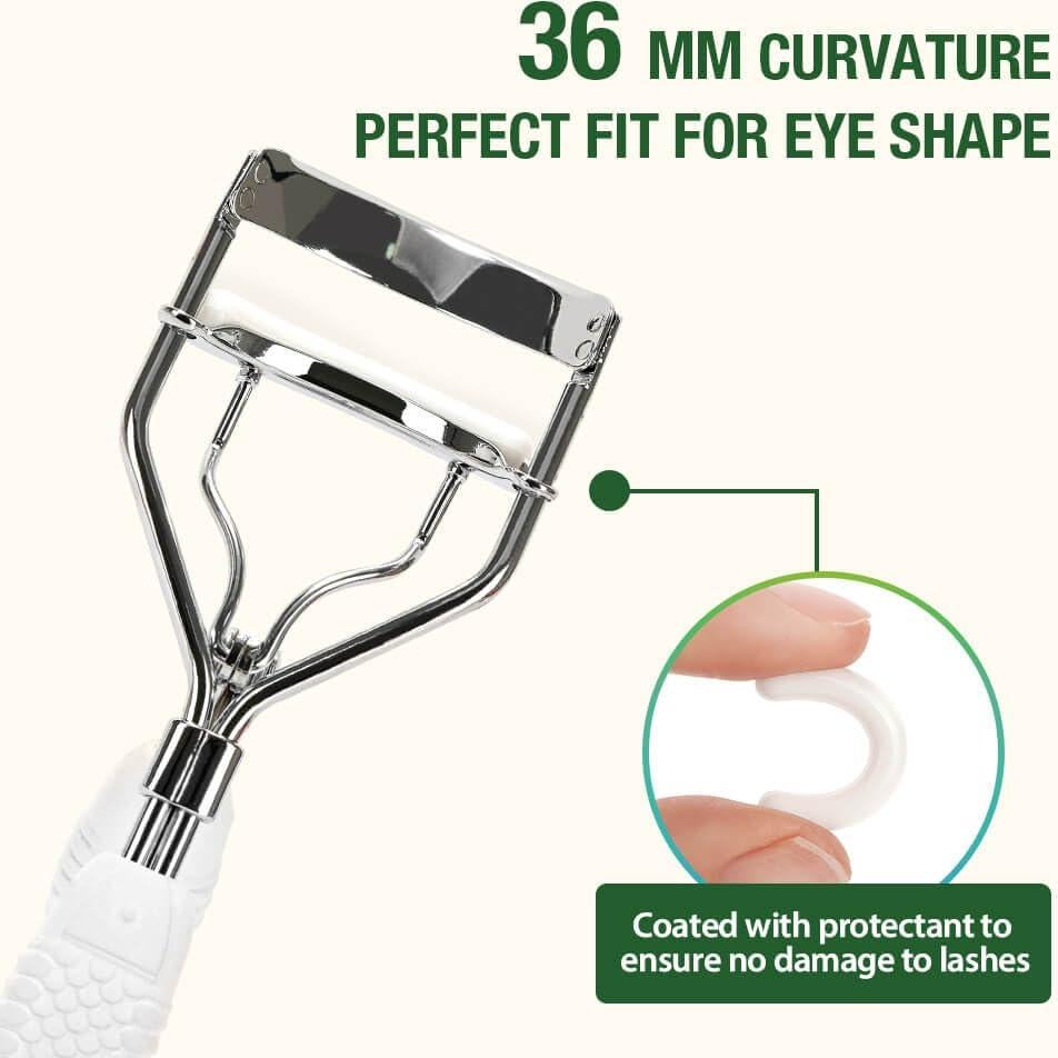 Rizador de Pestañas KEYYOU Verde con Almohadillas Extra