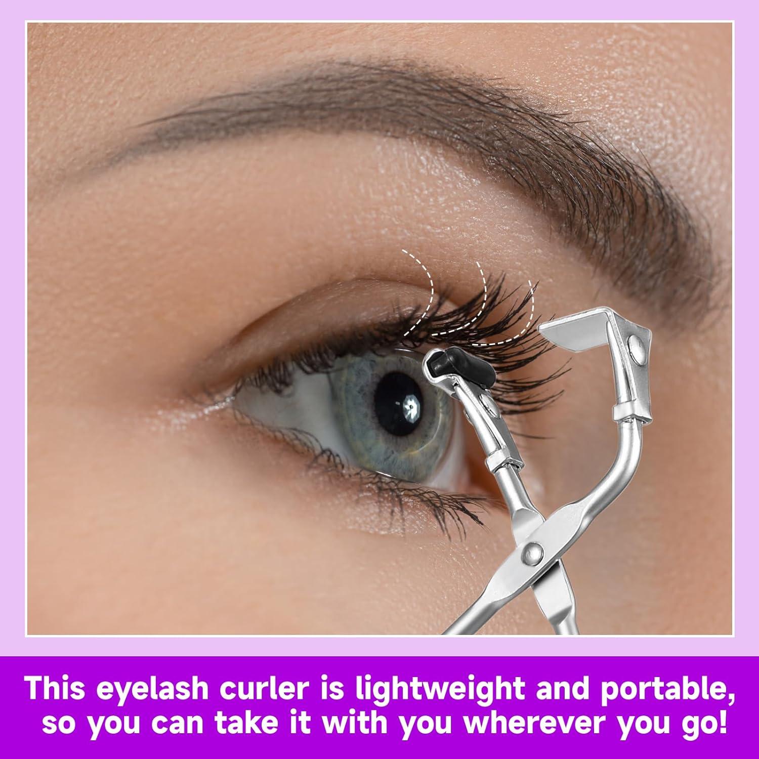 Rizador de Pestañas Mini MBAIYO con Almohadilla de Silicona