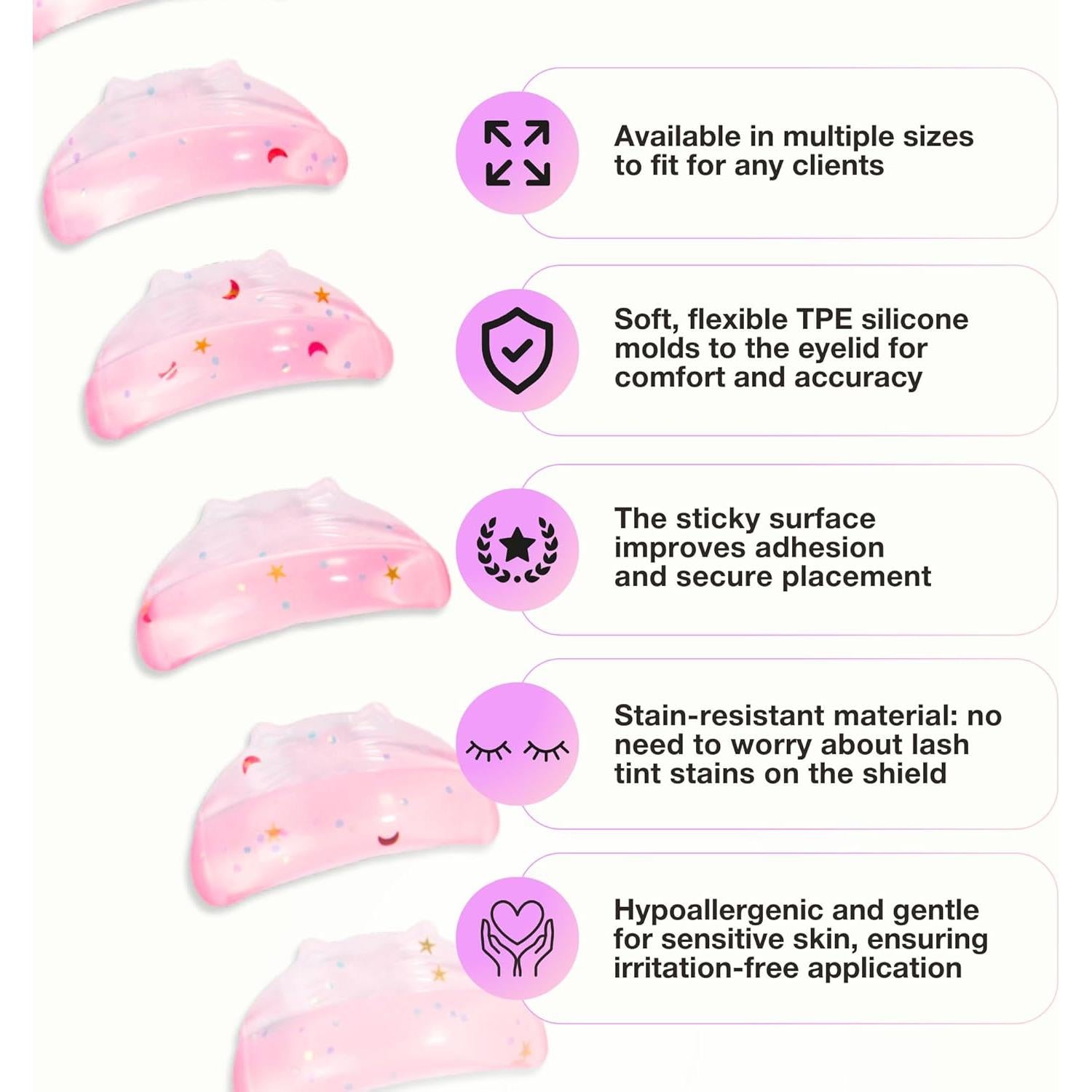 Elevadores de Pestañas Curacoro 14 Piezas Silicona Reutilizables