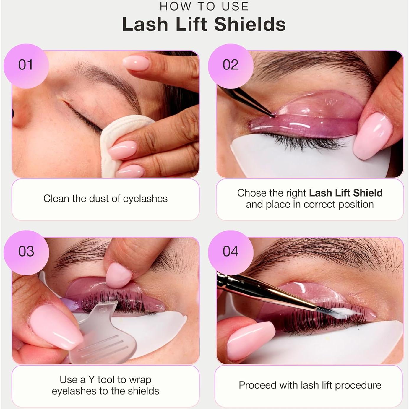 Elevadores de Pestañas Curacoro 14 Piezas Silicona Reutilizables