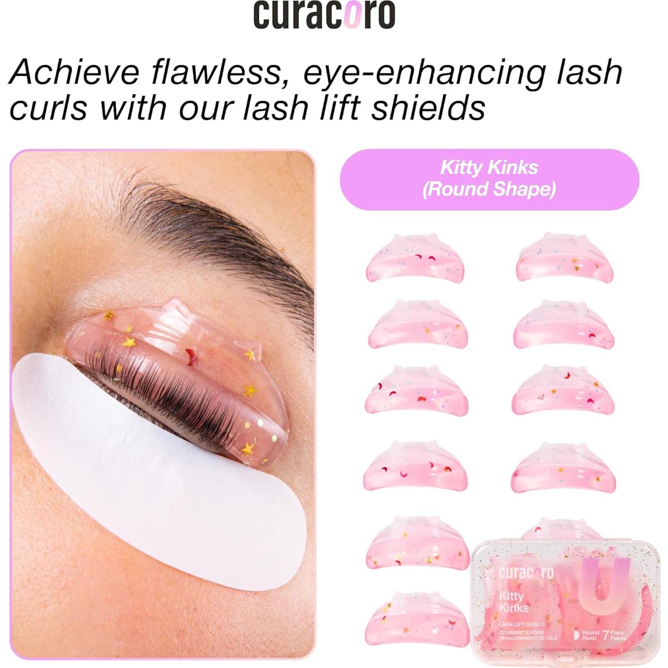 Elevadores de Pestañas Curacoro 14 Piezas Silicona Reutilizables