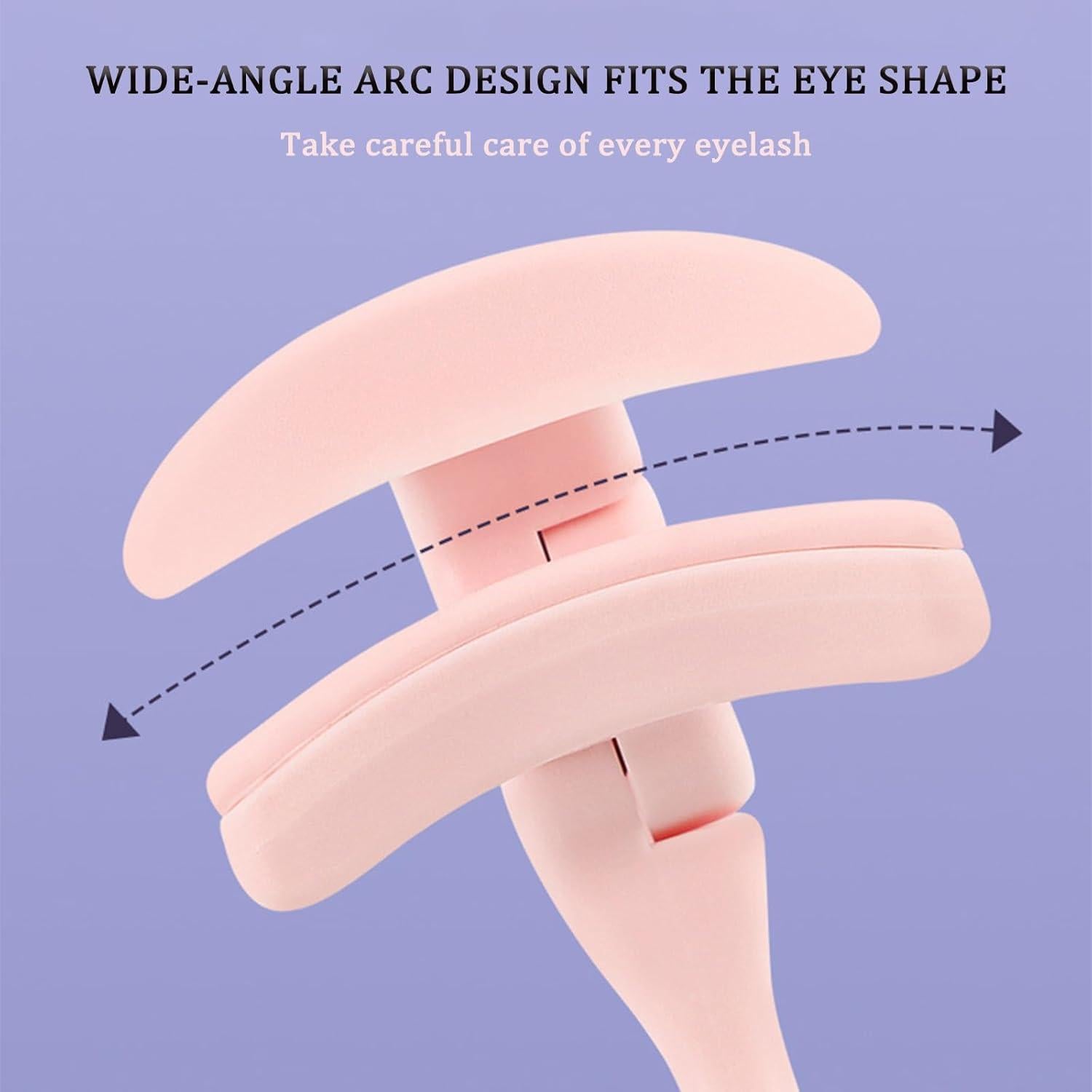 Rizador de Pestañas JIAXIN Rosa con 3 Almohadillas de Silicona