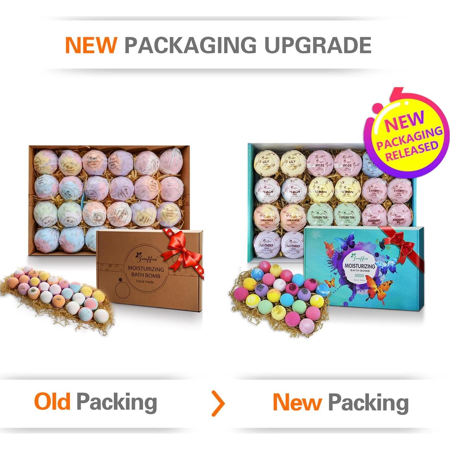 Juego de 24 Bombas de Baño Hidratantes Beautifier Life