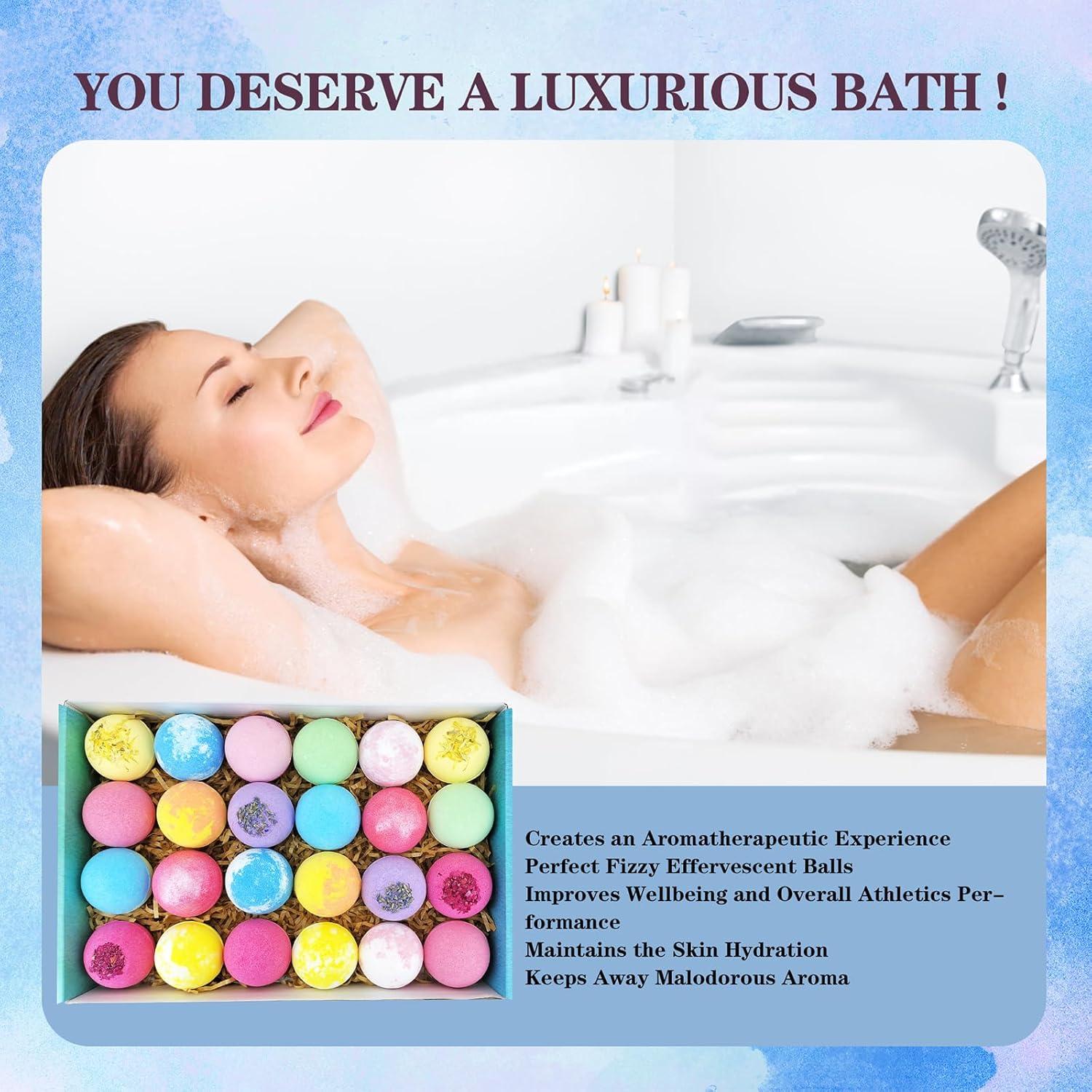 Juego de 24 Bombas de Baño Hidratantes Beautifier Life