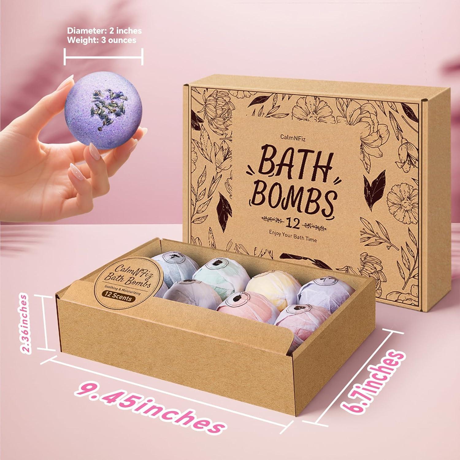 Set de Bombas de Baño CalmNfiz - 12 Piezas Naturales Hidratantes