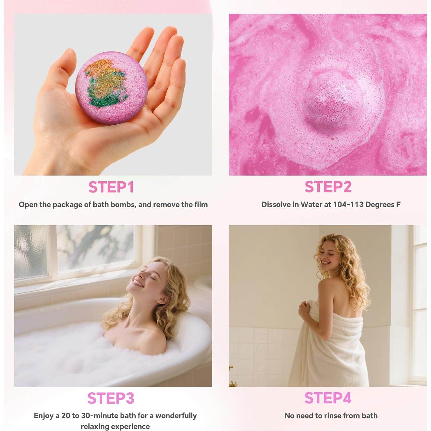 Set de Bombas de Baño CalmNfiz - 12 Piezas Naturales Hidratantes