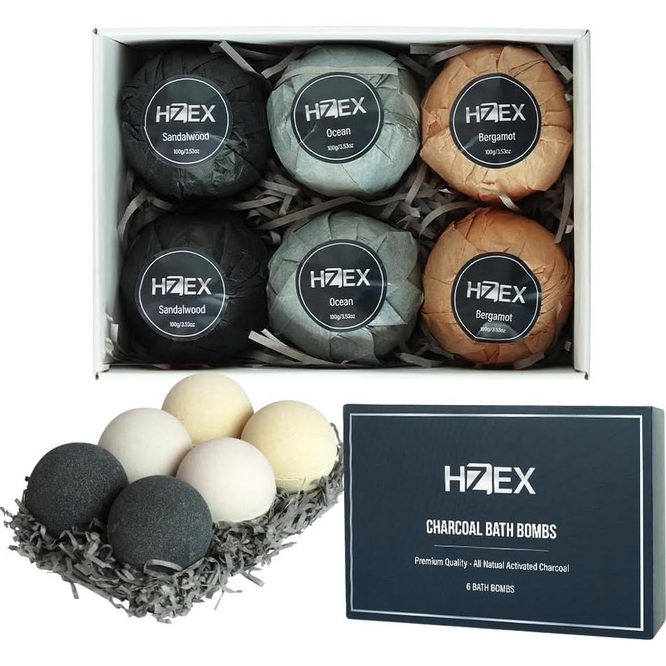 Juego de Bombas de Baño HZEX - 6 Piezas Carbón Activado