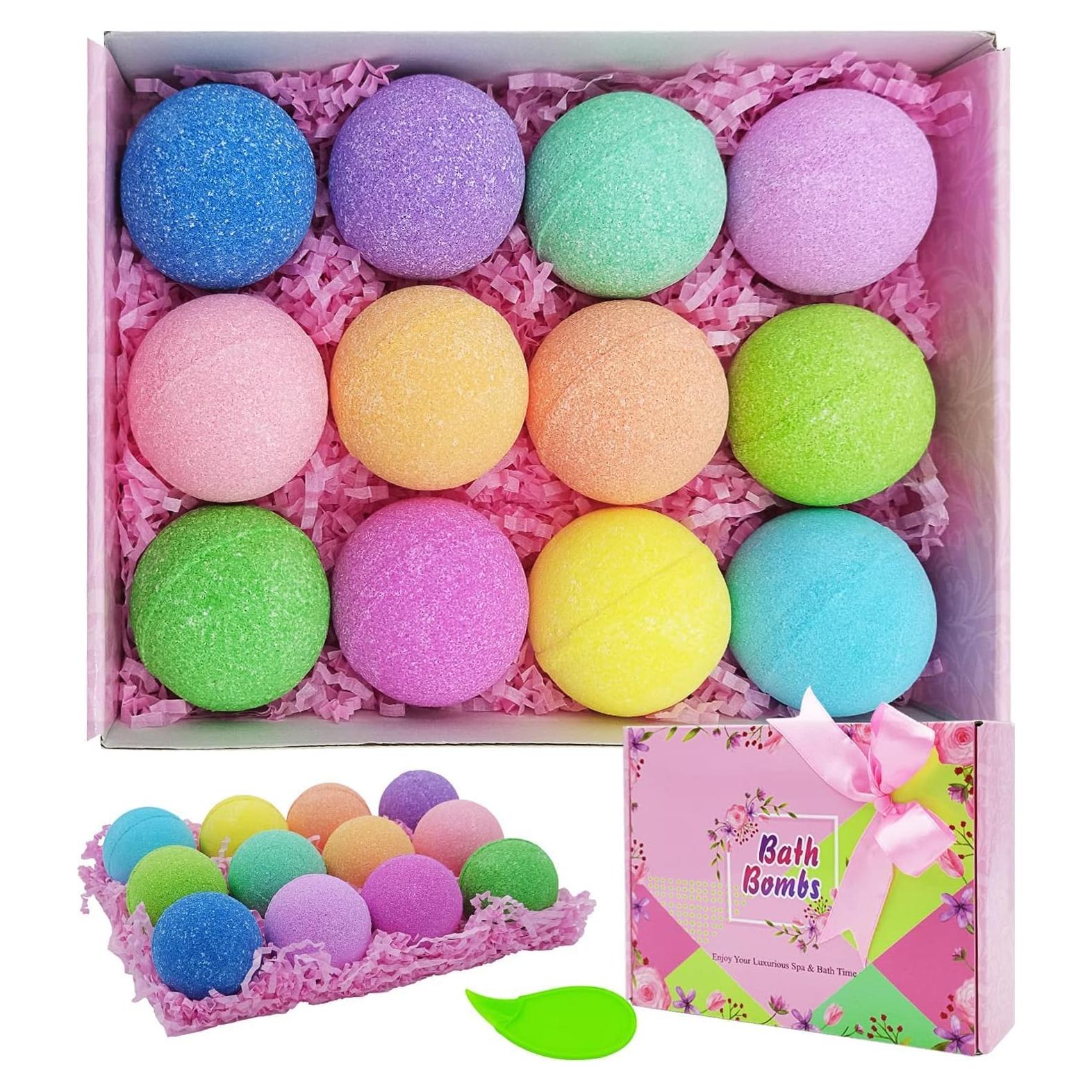 Set de 12 Bombas de Baño Orgánicas BOENFU - Regalo Relajante