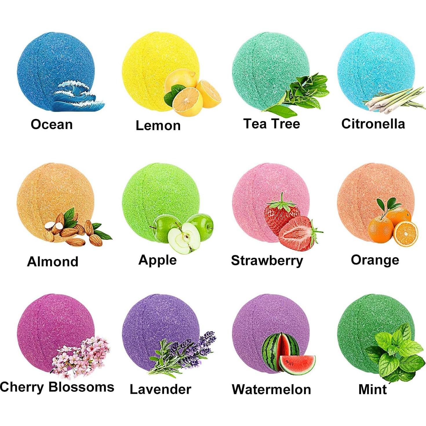Set de 12 Bombas de Baño Orgánicas BOENFU - Regalo Relajante