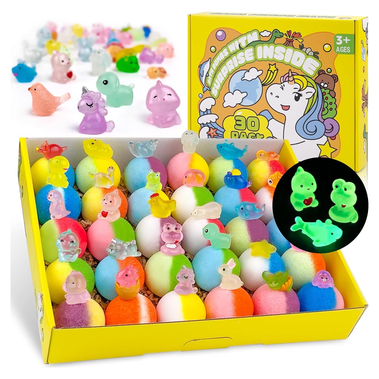 Bombas de Baño para Niños Yekery 30 PCS con Juguete Sorpresa
