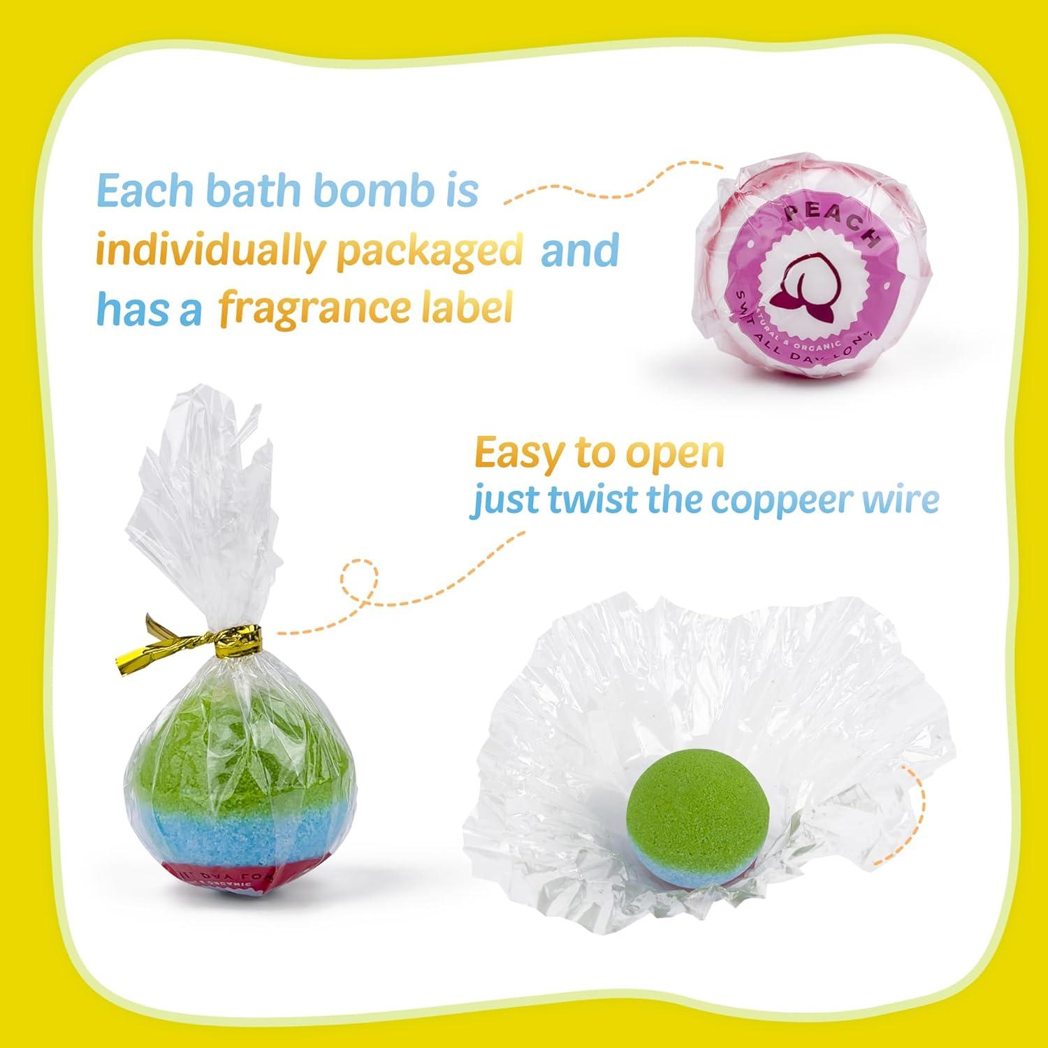 Bombas de Baño para Niños Yekery 30 PCS con Juguete Sorpresa