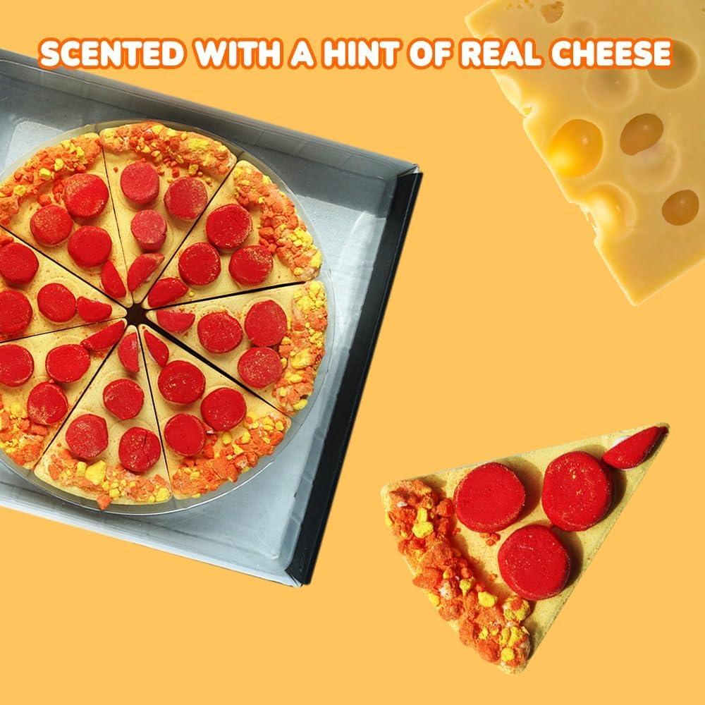 Set de Bombas de Baño de Pizza HZEX - 8 Rebanadas Naturales